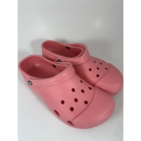 Pink Crocs Comfort Rubber Clogs Water unisex Shoes Women size 12-14 Men 10-11 - Picture 2 of 10